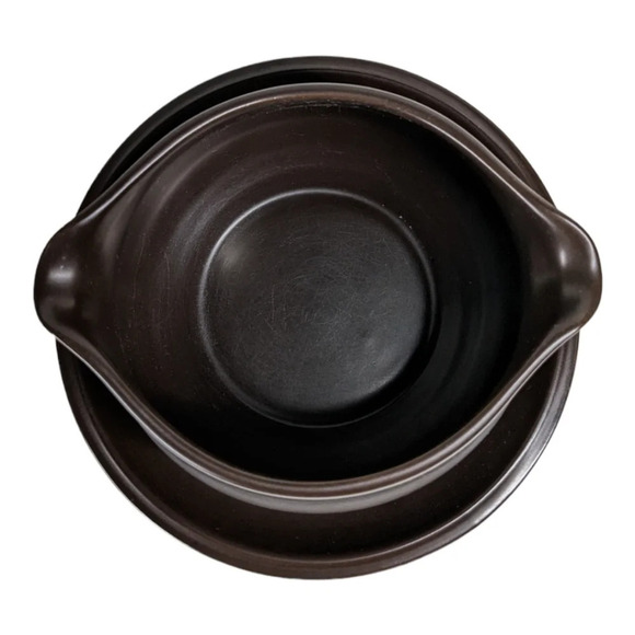 Noritake Folkstone Genuine Stoneware Sugar/Soup/Jam  Bowl, Brown - Picture 3 of 5